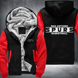 San Antonio Spurs Basketball Printing Fleece Hoodies Jacket