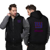 New York Giants Printing Fleece Grey Hoodies Jacket