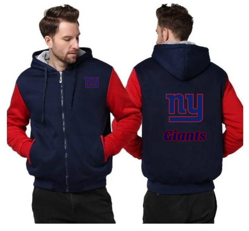 New York Giants Printing Fleece Red Hoodies Jacket