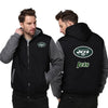 New York Jets Printing Fleece Grey Hoodies Jacket