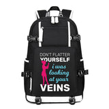 Don't Flatter Yourself printing Canvas Backpack