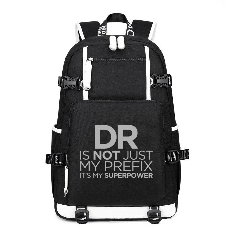 DR is not just my prefix printing Canvas Backpack