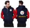 Pittsburgh Steelers Printing Fleece Red Hoodies Jacket