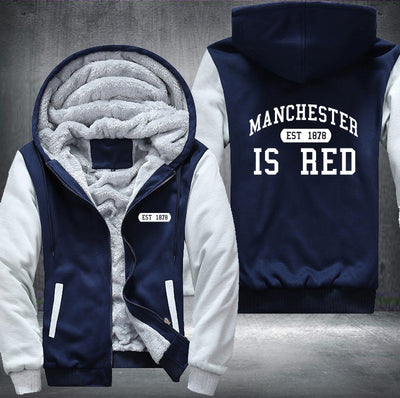 Manchester Is Red EST 1878 Fleece Hoodies Jacket