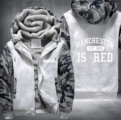 Manchester Is Red EST 1878 Fleece Hoodies Jacket