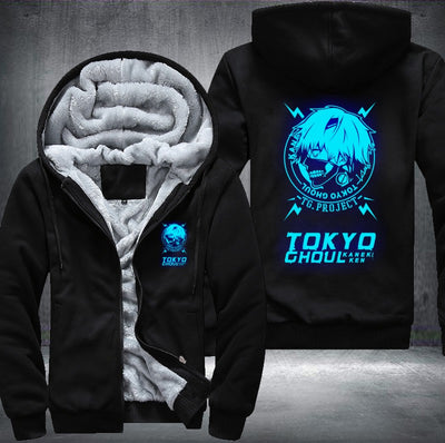Tokyo Ghoul Ken Kaneki Blue Fleece Hoodies Jacket