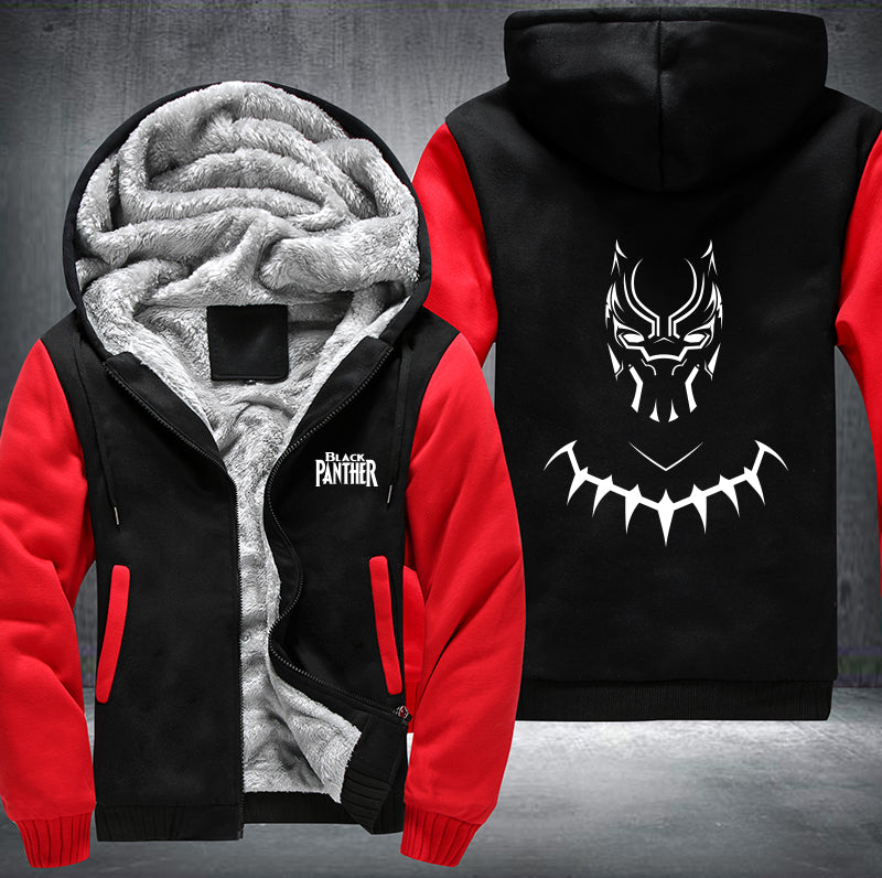 Black Panther Printing Fleece Hoodies Jacket