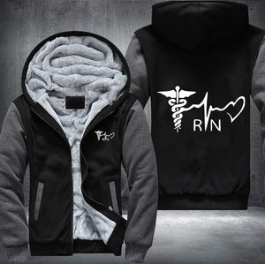 RN registered nurse Printing Fleece Hoodies Jacket