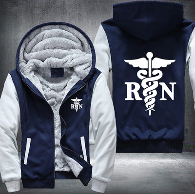 registered nurse logo Printing Fleece Hoodies Jacket