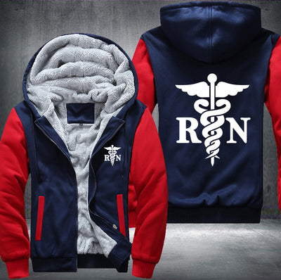 registered nurse logo Printing Fleece Hoodies Jacket