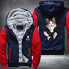 Cute Cat Pillow Printing Fleece Hoodies Jacket