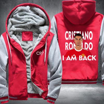 Man UTD CR7 Ronaldo I am back Printing Fleece Hoodies Jacket