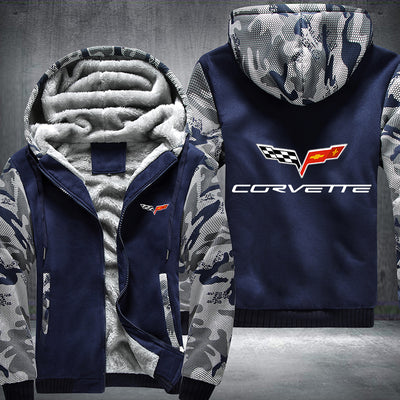 CORVETTE Printing Fleece Hoodies Jacket