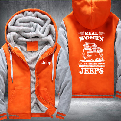 Real woman drive their own Jeeps Fleece Hoodies Jacket