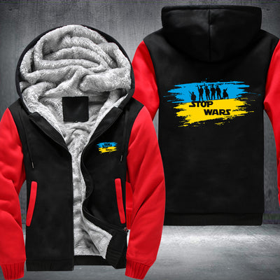 Please Stop Wars Ukraine Fleece Hoodies Jacket