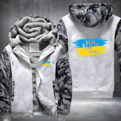 Please Stop Wars Ukraine Fleece Hoodies Jacket
