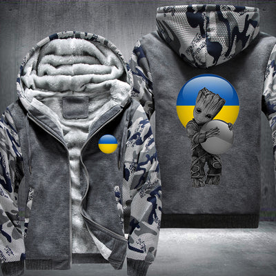 Groot Ukraine Fleece Hoodies Jacket