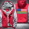 USA Ukraine Flag Fleece Hoodies Jacket