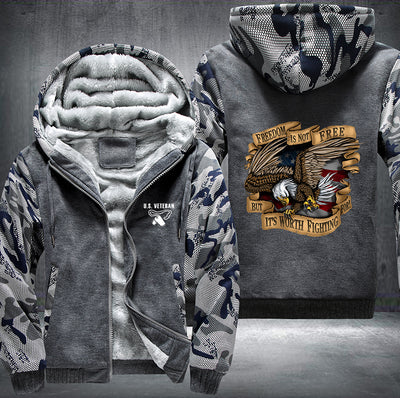 Freedom is not free but its worth fighting for Fleece Hoodies Jacket