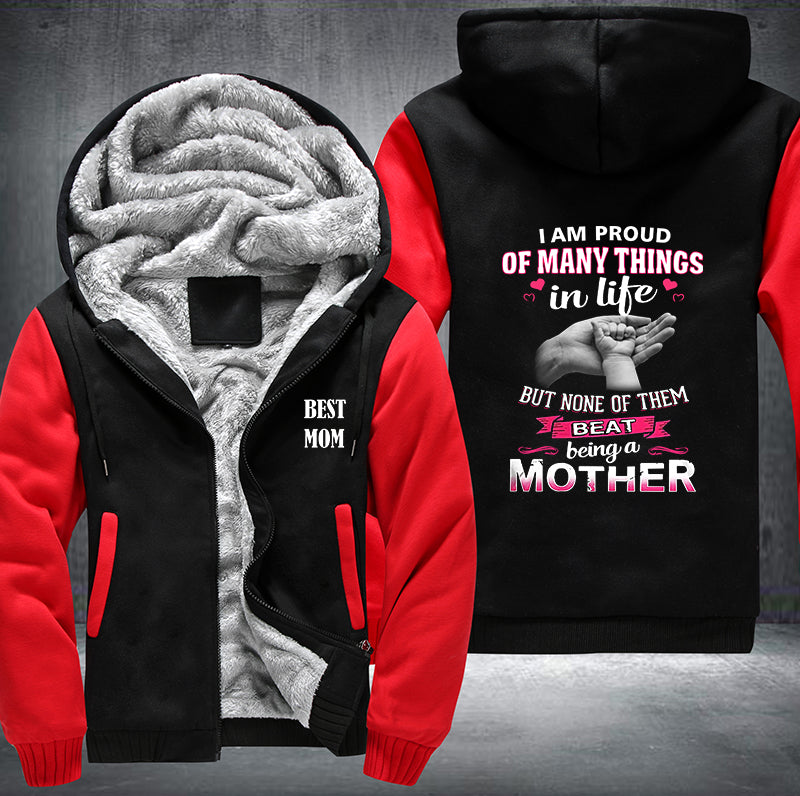 Best Mom I am proud of many thing in life Printing Fleece Hoodies Jacket