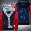 Cute Poodle Dog luminous Fleece Hoodies Jacket