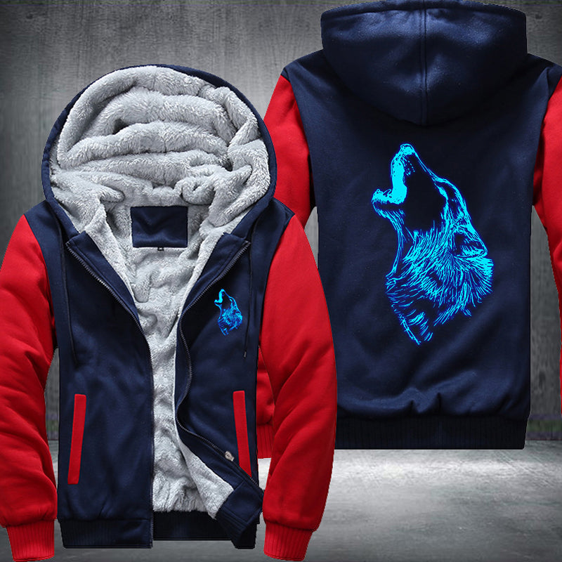 Roar Wolf luminous Fleece Hoodies Jacket