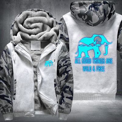 ALL GOOD THINGS ARE WILD AND FREE luminous Fleece Hoodies Jacket