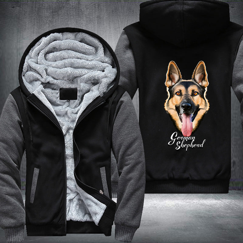 German Shepherd Dog Printing Fleece Hoodies Jacket