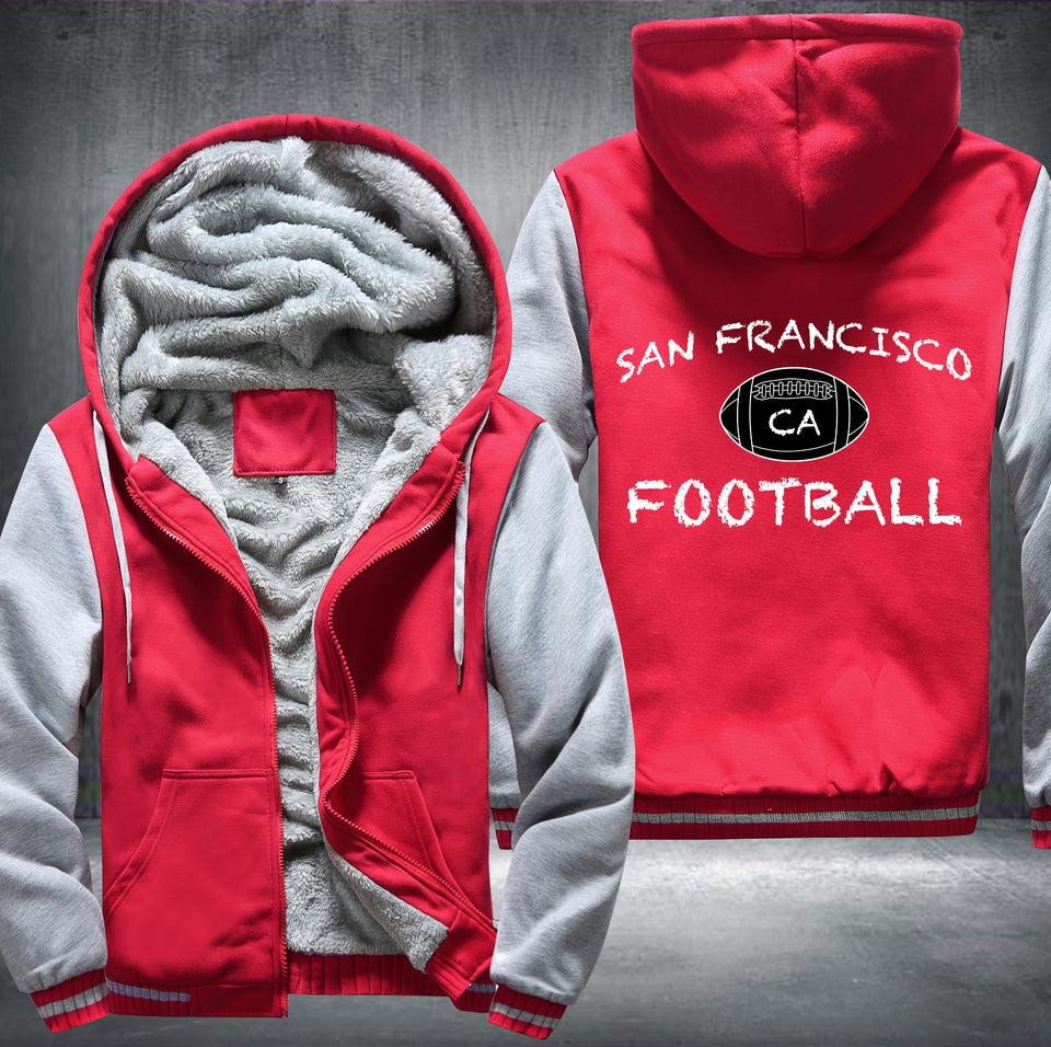 CA San Francisco Football Fleece Hoodies Jacket