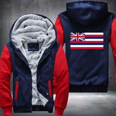 Flag of Hawaii Fleece Hoodies Jacket