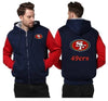 San Francisco 49ers Printing Fleece Red Hoodies Jacket