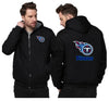 Tennessee Titans Printing Fleece Black Hoodies Jacket